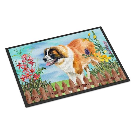 Carolines Treasures Saint Bernard Spring Indoor or Outdoor Mat - 24 x 36 in. CK1241JMAT